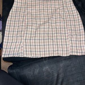 Plaid Skirt with Red and Black Accents